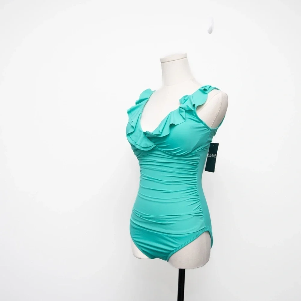 Lauren Ralph Lauren Beach Club Ruffle One Piece Swimsuit‎